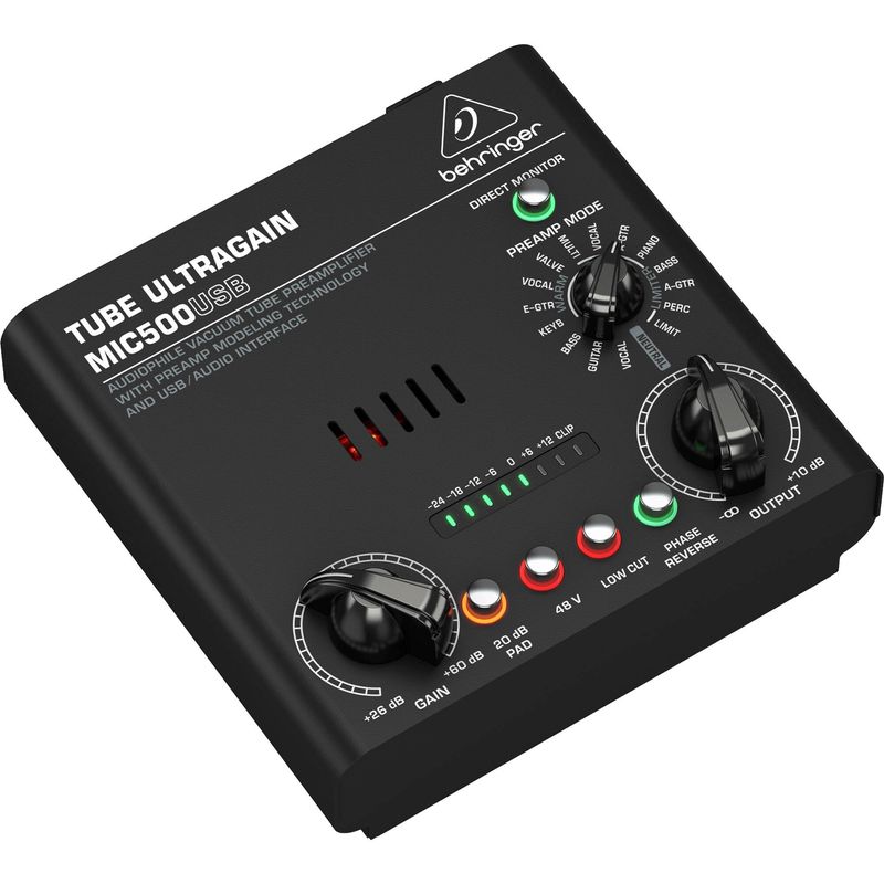 Pre-amplificador-Com-USB-TUBE-ULTRAGAIN-MIC-500USB---Behringer-2