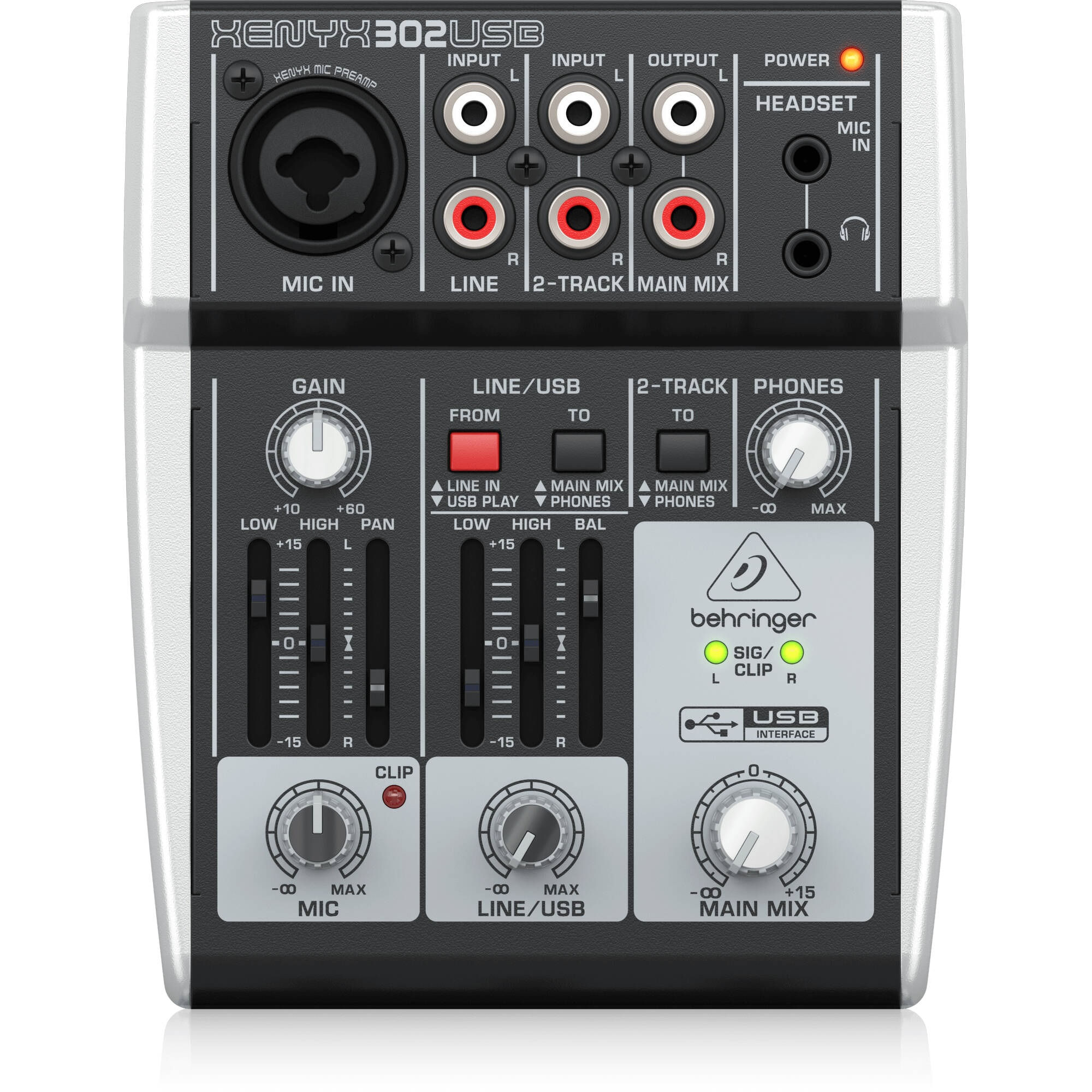 Mesa de Som Analógica USB XENYX-302 USB - Behringer | 02 a 08
