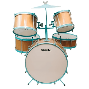 Bateria Infantil Madeira Reels Verde BATIMADERV - Gopinho