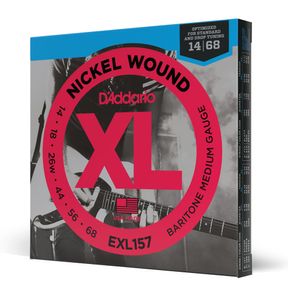 Encordoamento Para Guitarra Barítona 14-68 DAddario XL Nickel EXL157