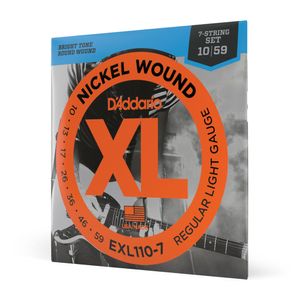 Encordoamento Para Guitarra 7-Cordas 10-59 D'Addario XL Nickel EXL110-7