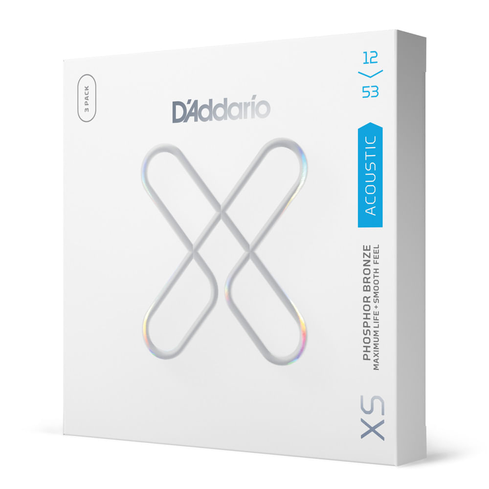 Encordoamento Para Violão Aço Revestido 12-53 Tensão Leve D'Addario Phosphor Bronze XSAPB1253