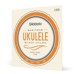 Encordoamento Para Ukulele Barítono D'Addario Pro-Arté Rectified Black Nylon EJ53B