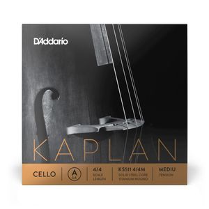 Corda Avulsa Para Violoncelo LÁ Tensão Média D'Addario Kaplan KS511 4/4M
