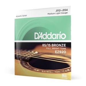 Encordoamento Para Violão Aço 12-54 D'Addario 85/15 Bronze EZ920