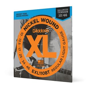 Encordoamento Para Guitarra 10-46 Tensão Balanceada D'Addario XL Nickel EXL110-BT