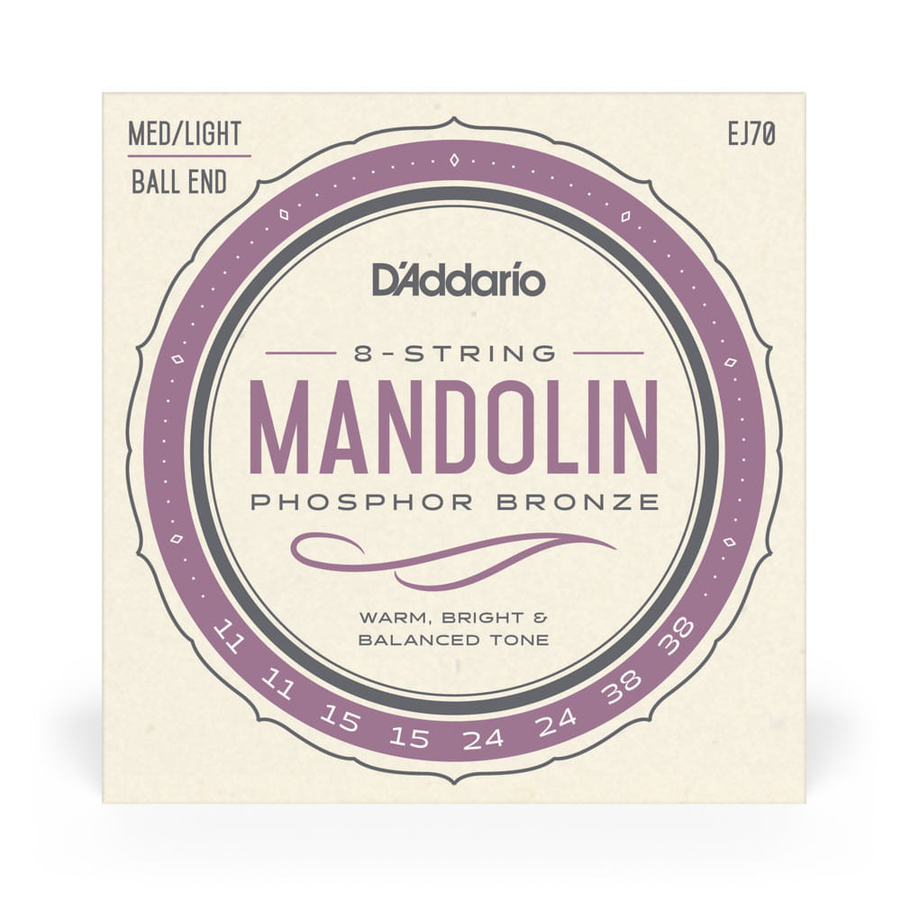 Encordoamento Para Bandolim 11-38 DAddario Nickel-Plated Steel EJ70
