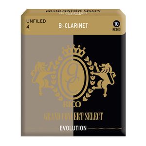 Palheta Clarineta Bb 4.0 Unfiled (10 Peças) D'Addario Grand Concert Select Evolution RGE10BCL400