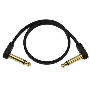 Cabo Para Pedais Com 2 Plugues Angulados 30cm Série Flat Patch Linha Custom DAddario PW-FPRR-01