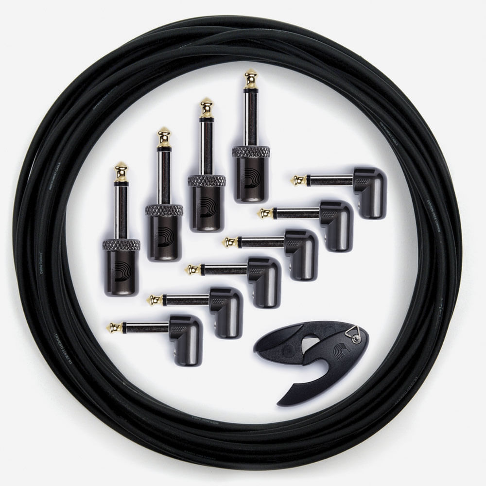 Kit De Cabos Para Instrumentos 15,24m (Com Mini Cortador/10 Plugs/Fio) DAddario DIY PW-GPKIT-50