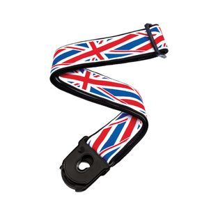 Correia Para Instrumentos Tecido Bandeira Reino Unido Com Trava D'Addario Planet Lock 50PLA11