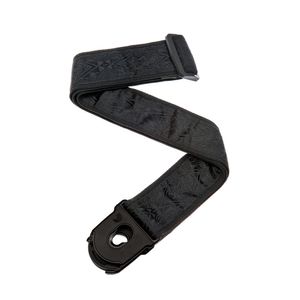 Correia Para Guitarra Tecido Cetim Preto Com Trava D'Addario Planet Lock 50PLB01