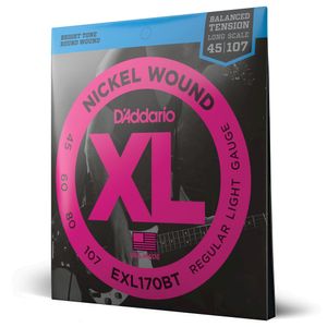Encordoamento Para Baixo 4 Cordas 45-107 Escala Longa Tensão Balanceada D'Addario XL Nickel EXL170BT