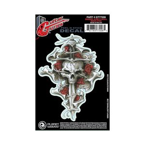 Adesivo Para Guitarra Dagger Rose Skull Tattoo D'Addario GT77008