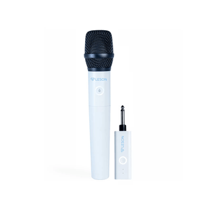 Microfone Sem Fio Duplo de Mão Branco AR100HT - Leson