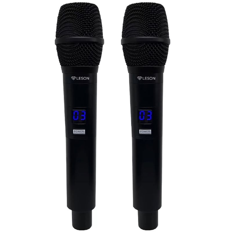 Microfone-Sem-Fio-Duplo-de-Mao-LS-916-PRETO---Leson-3