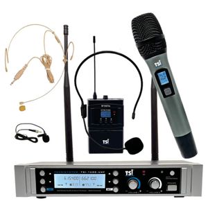 Microfone Sem Fio Duplo 800 Canais TSI-1500-CLI - TSI