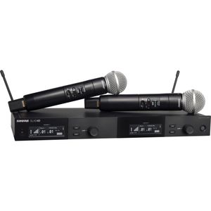 Microfones Sem Fio Duplo de Mão SLXD-24DBR/SM58 L55 - Shure