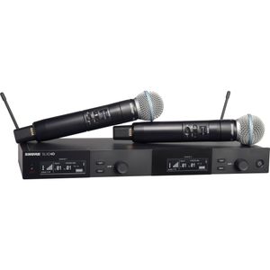 Microfones Sem Fio Duplo de Mão SLXD-24DBR/B58 L55 - Shure