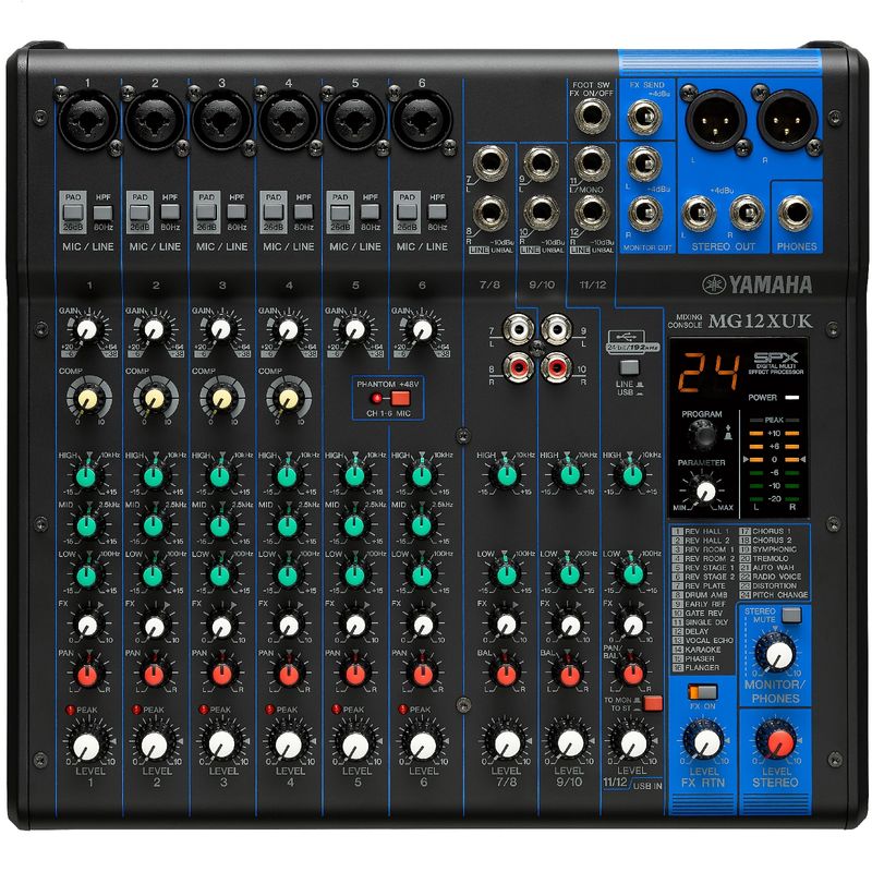 Mesa-De-Som-12-Canais-Com-USB-E-FX-MG-12-XUK---Yamaha