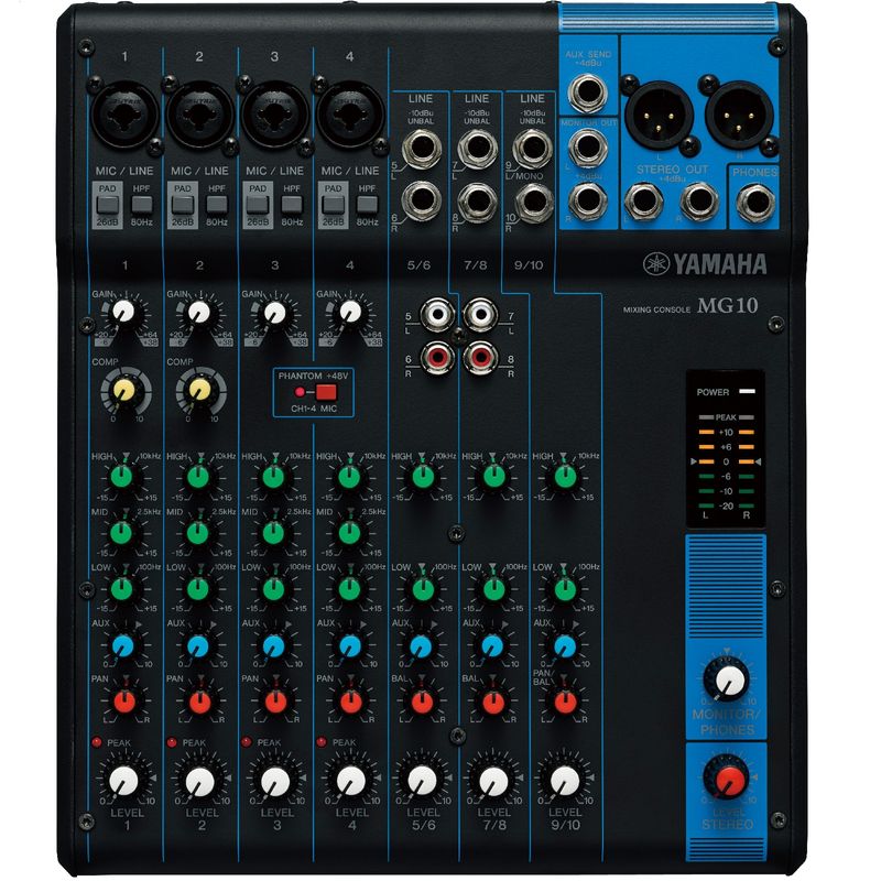 Mesa-de-Som-10-Canais-MG-10---Yamaha