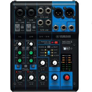Mesa de Som 6 Canais e EFX MG-06X - Yamaha