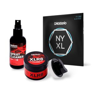 Kit Encordoamento Guitarra NYXL1152 + Limpador E Lubrificante De Cordas PW-XLR8-01 + Polidor Spray PW-PL-03