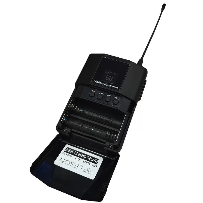 Microfone-Sem-Fio-Duplo-de-Lapela-Bege-LS-962---Leson-2