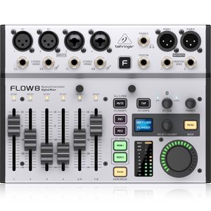 Mesa de Som Digital 8 Canais BT/USB/Áudio FLOW 8 - Behringer