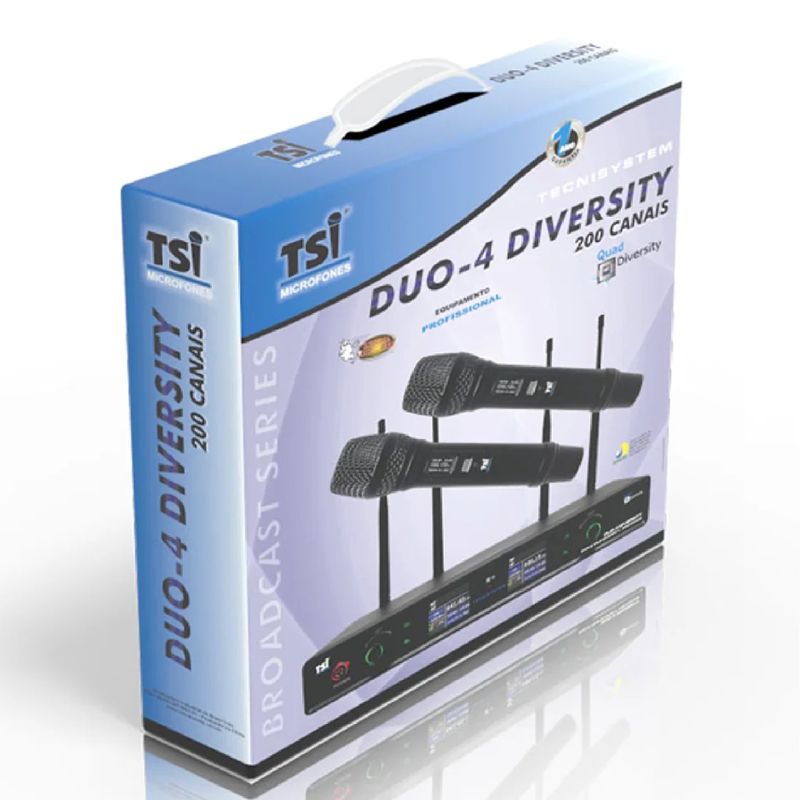Microfone-Sem-Fio-200-Canais-TSI-DUO-4-DIVERSITY---TSI-4