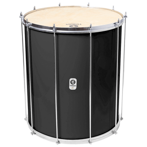 Surdo Alumínio 20X60 Preto Aro Cromado Animal 15934 - Timbra