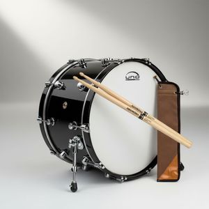 Kit Pele Genera Hd Porosa 14'' + Bag P/ Baquetas 4 Pares Marrom + Baqueta Rebound 5a