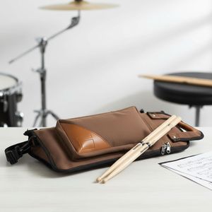 Kit Promark: Bag Para Baquetas Deluxe Marrom + Baqueta Rebound 5A Madeira Natural