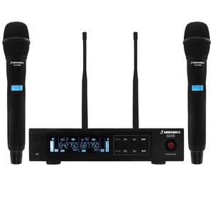 Microfone Sem Fio Duplo de Mão UHF SD-58 MM - Soundrix