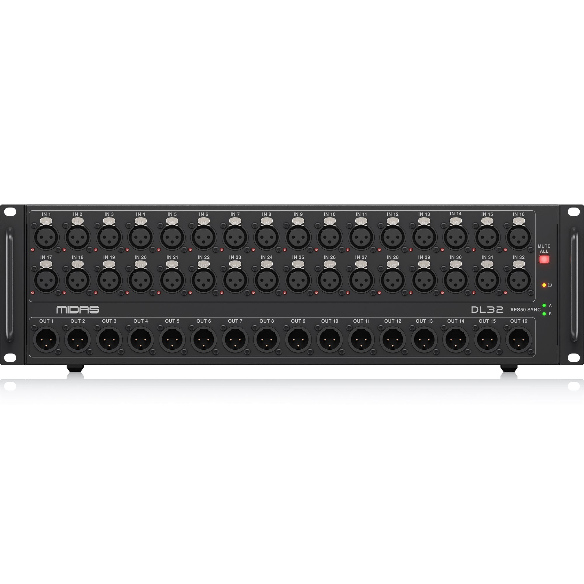 Stagebox 32 In / 16 Out Interfaces ULTRANET e ADAT DL32 - Midas